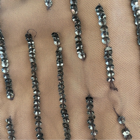 Adrianna Papell Tan Silver Sequins Sleeveless Maxi Dress - 22662 - Picture 9 of 13